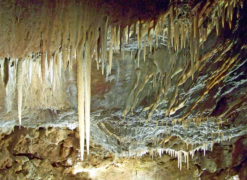Stalactites in Glenwood Caverns.